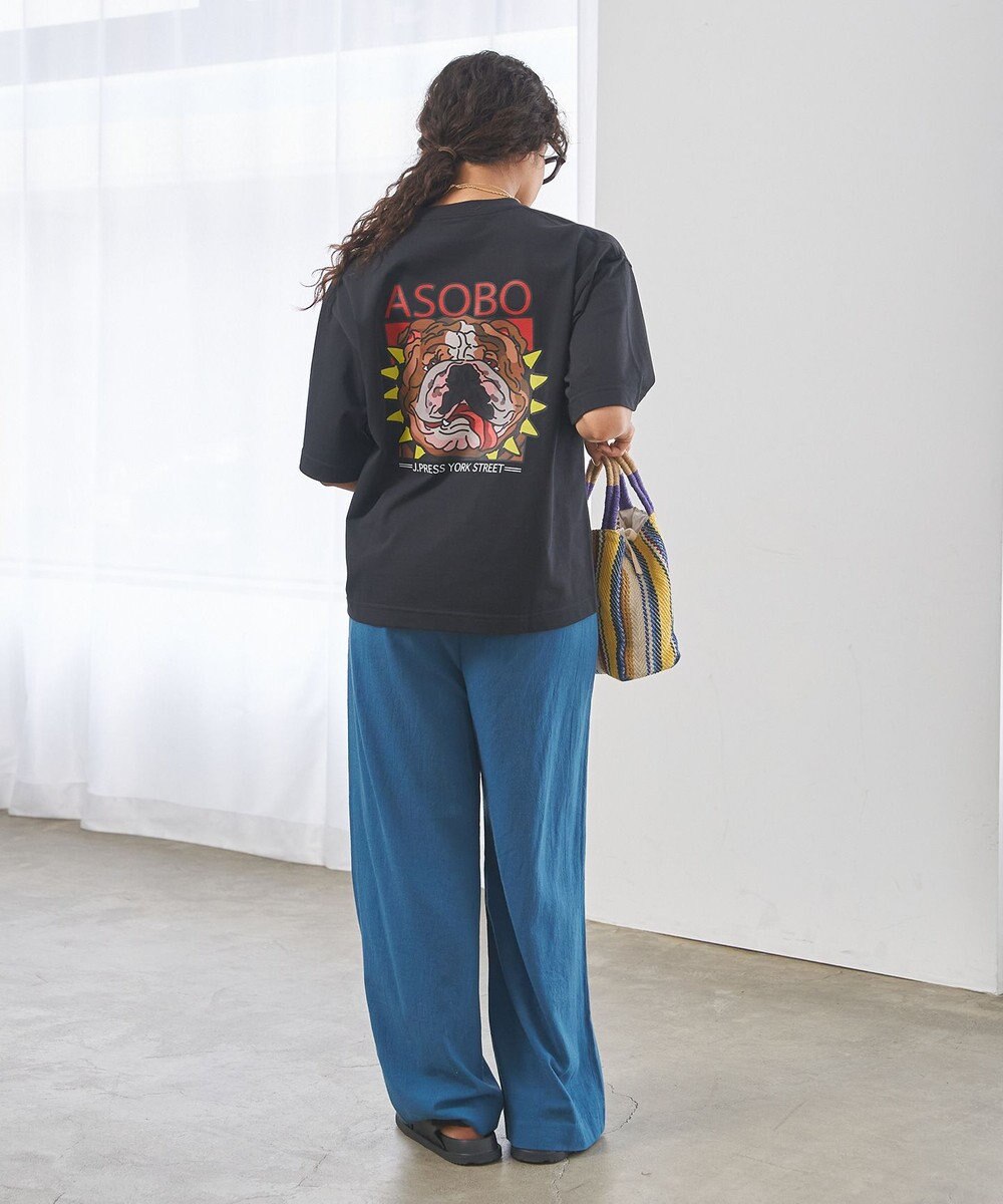 J.PRESS YORK STREET 【WOMEN】コットンワッシャータックワイド パンツ 