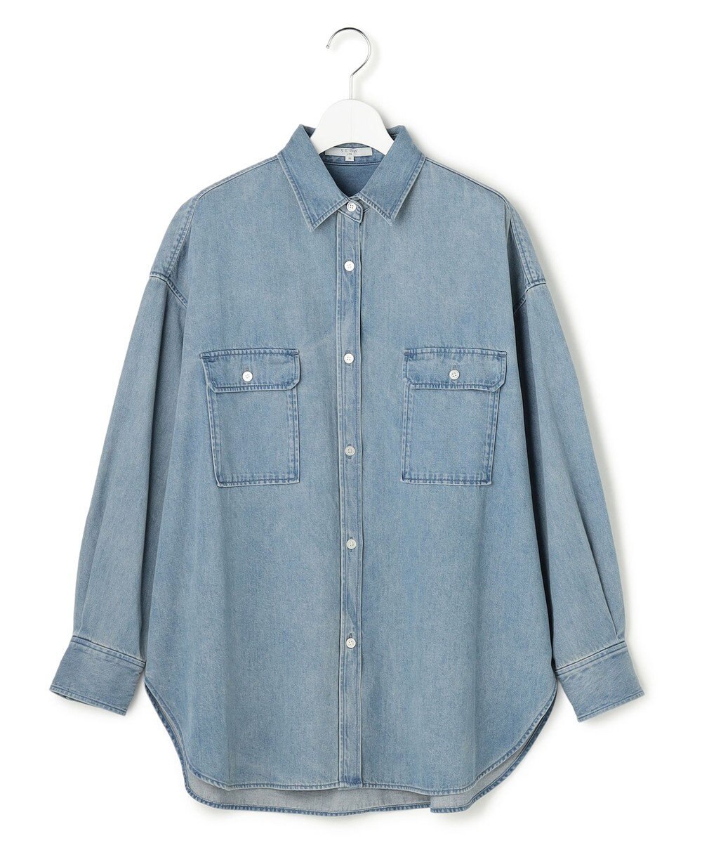 23区 L 【SLOW/一部店舗限定】2WAY ダンガリー シャツ 