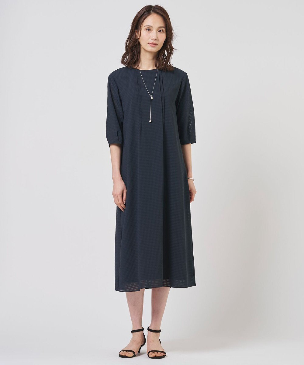 J.PRESS LADIES S シアーブロックチェック ワンピース 