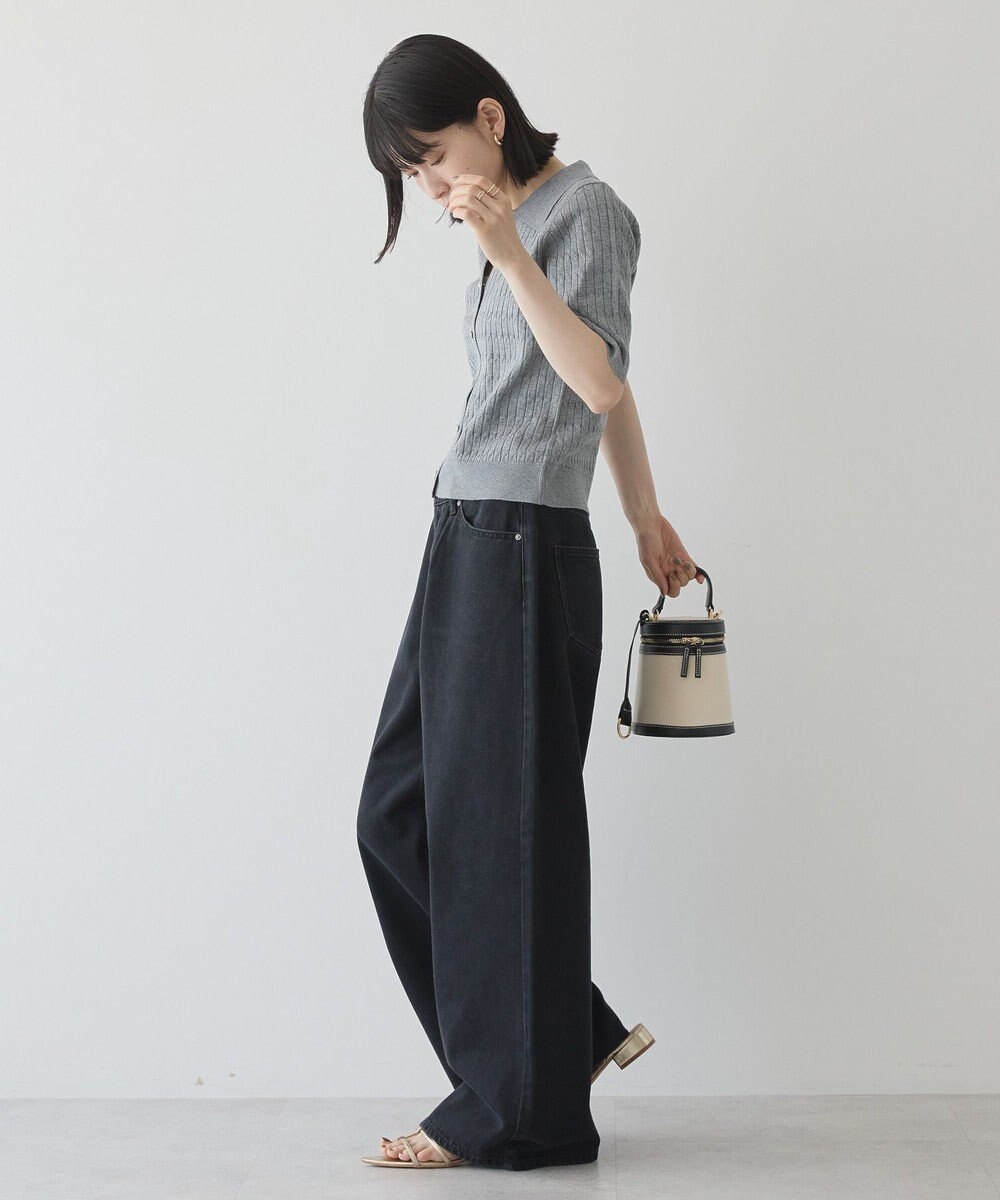 AMERICAN HOLIC 【2WAY】金ボタン衿付きケーブルプルオーバー 