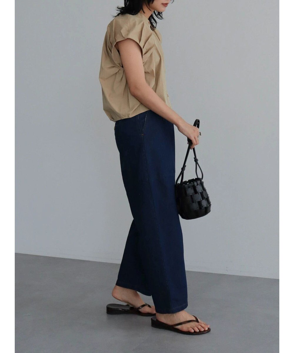 Green Parks タックデザインショート丈シャツ 