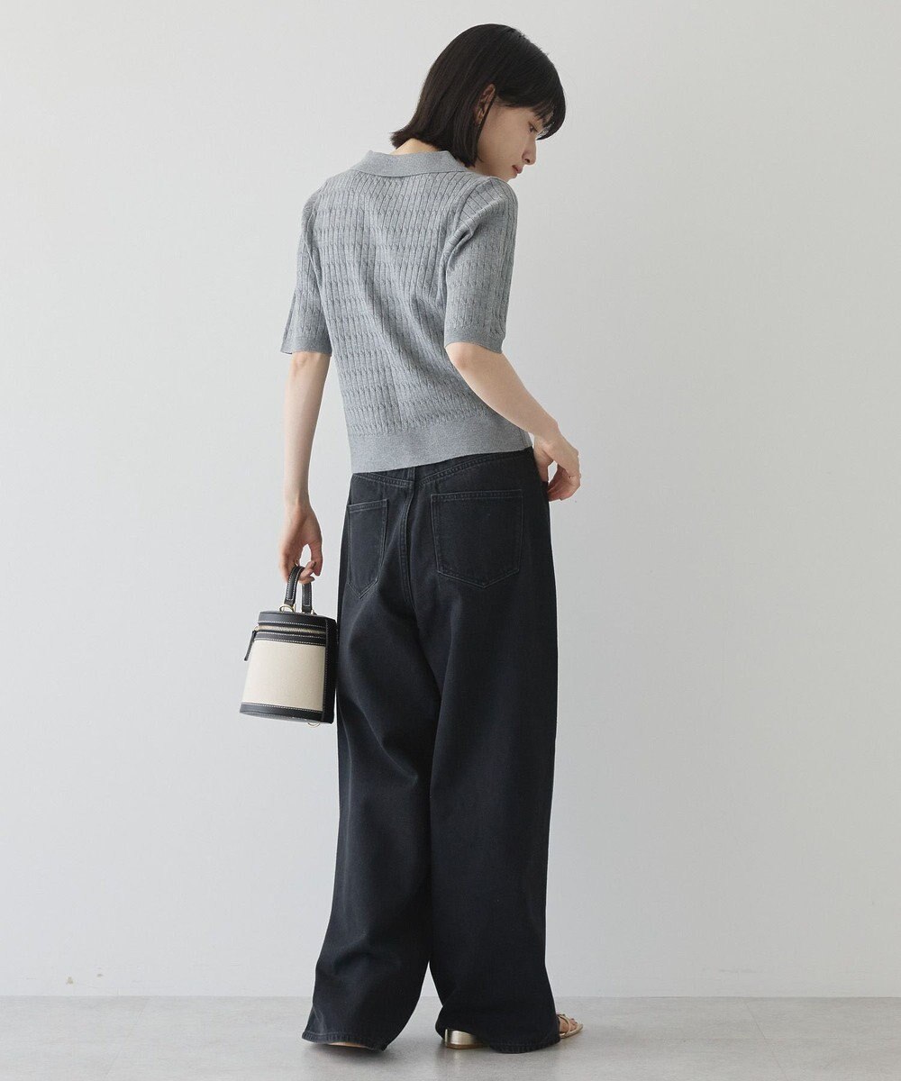 AMERICAN HOLIC 【2WAY】金ボタン衿付きケーブルプルオーバー 