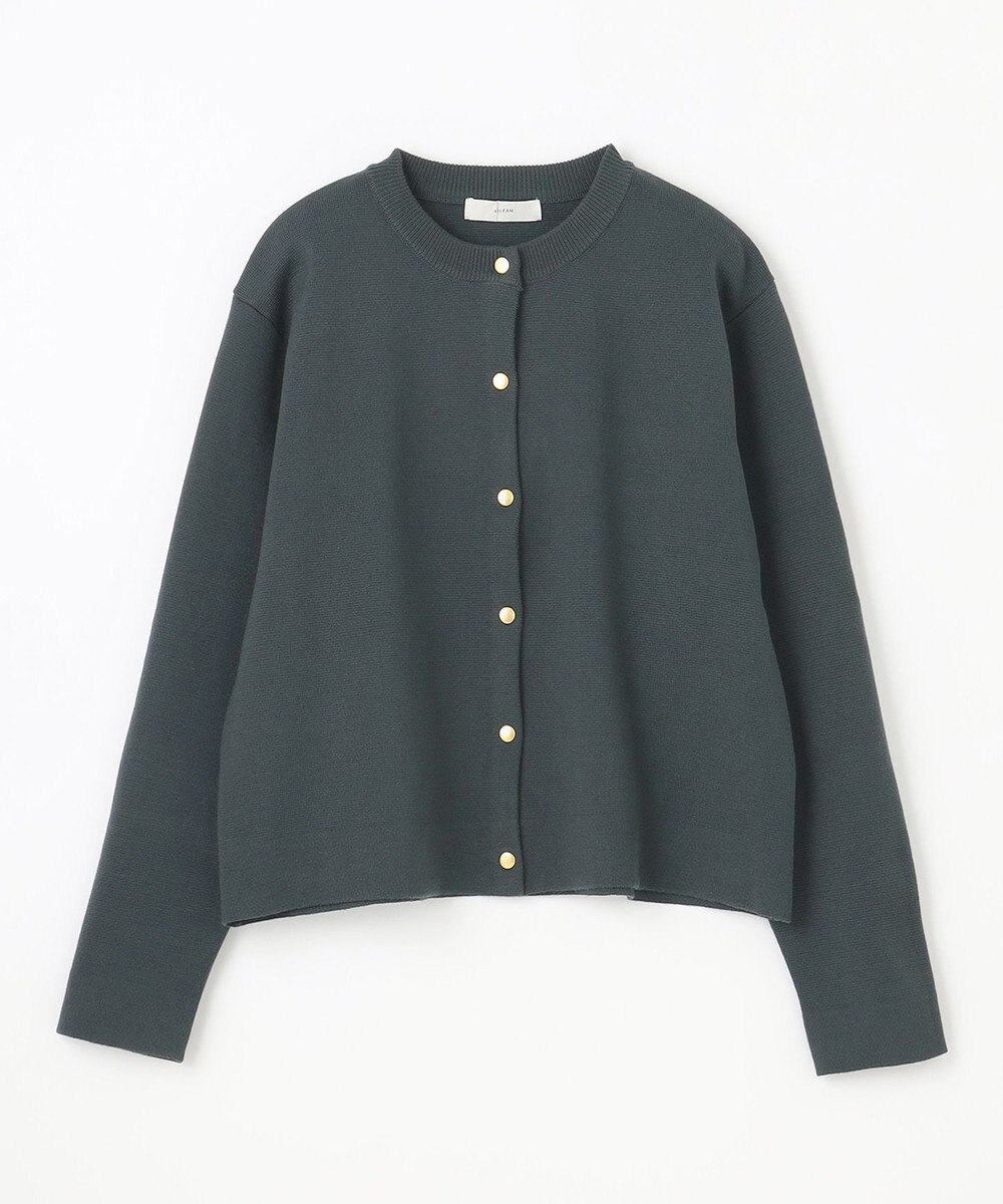 ANY 【UVカット・洗濯機可】クロップド丈スナップカーディガン 