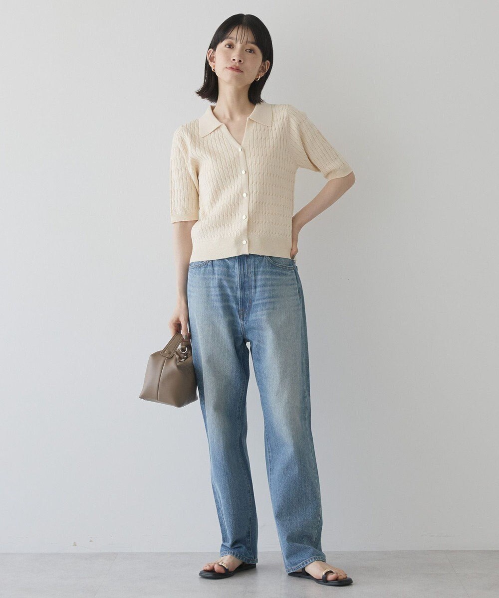 AMERICAN HOLIC 【2WAY】金ボタン衿付きケーブルプルオーバー 