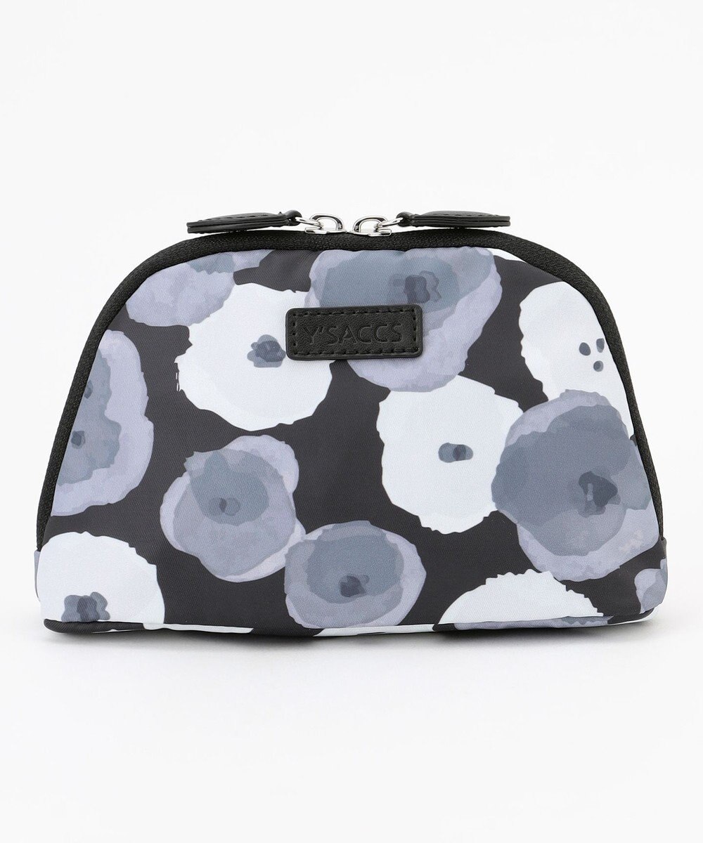 Y'SACCS 総柄プリントハーフムーンポーチ 