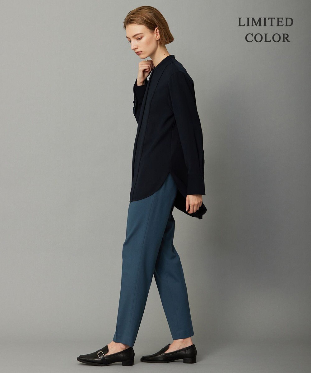 ICB 【WEB限定カラーあり・洗える】 ライトダブルクロス バンドカラーシャツ 