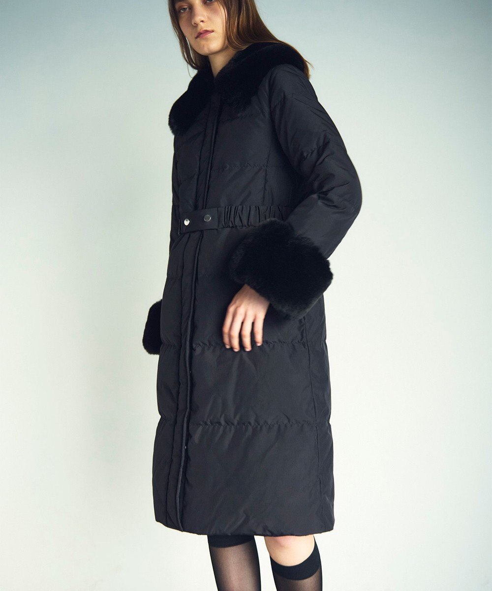 GRACE CONTINENTAL ファーパーツ付ロングダウン 