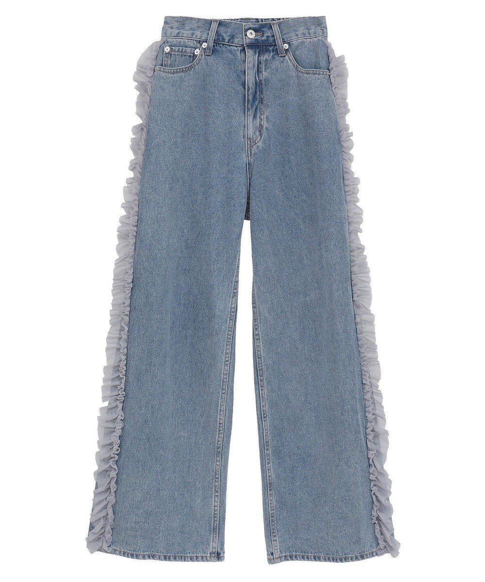 earth music&ecology サイドチュールデニムパンツ 