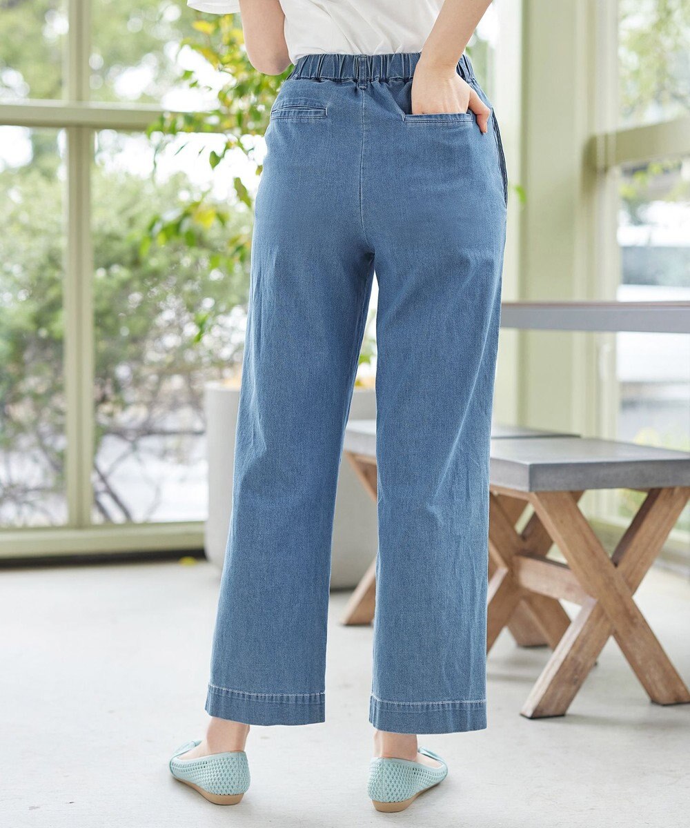 Tiaclasse 【おのののかさん着用】TCデニム切替ワイドストレートパンツ 