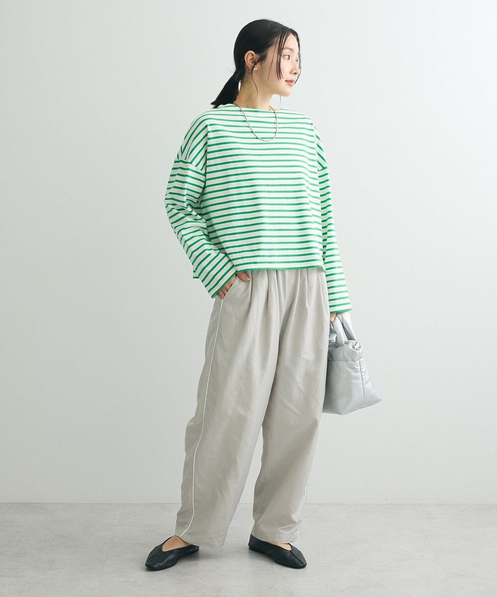 Green Parks ボックスシルエットボーダープルオーバー 