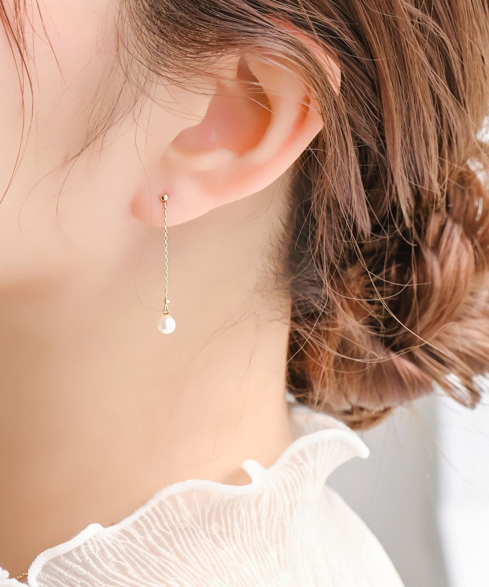 MIKIMOTO ミキモト】パール チェーン ピアスです - ピアス(両耳用)