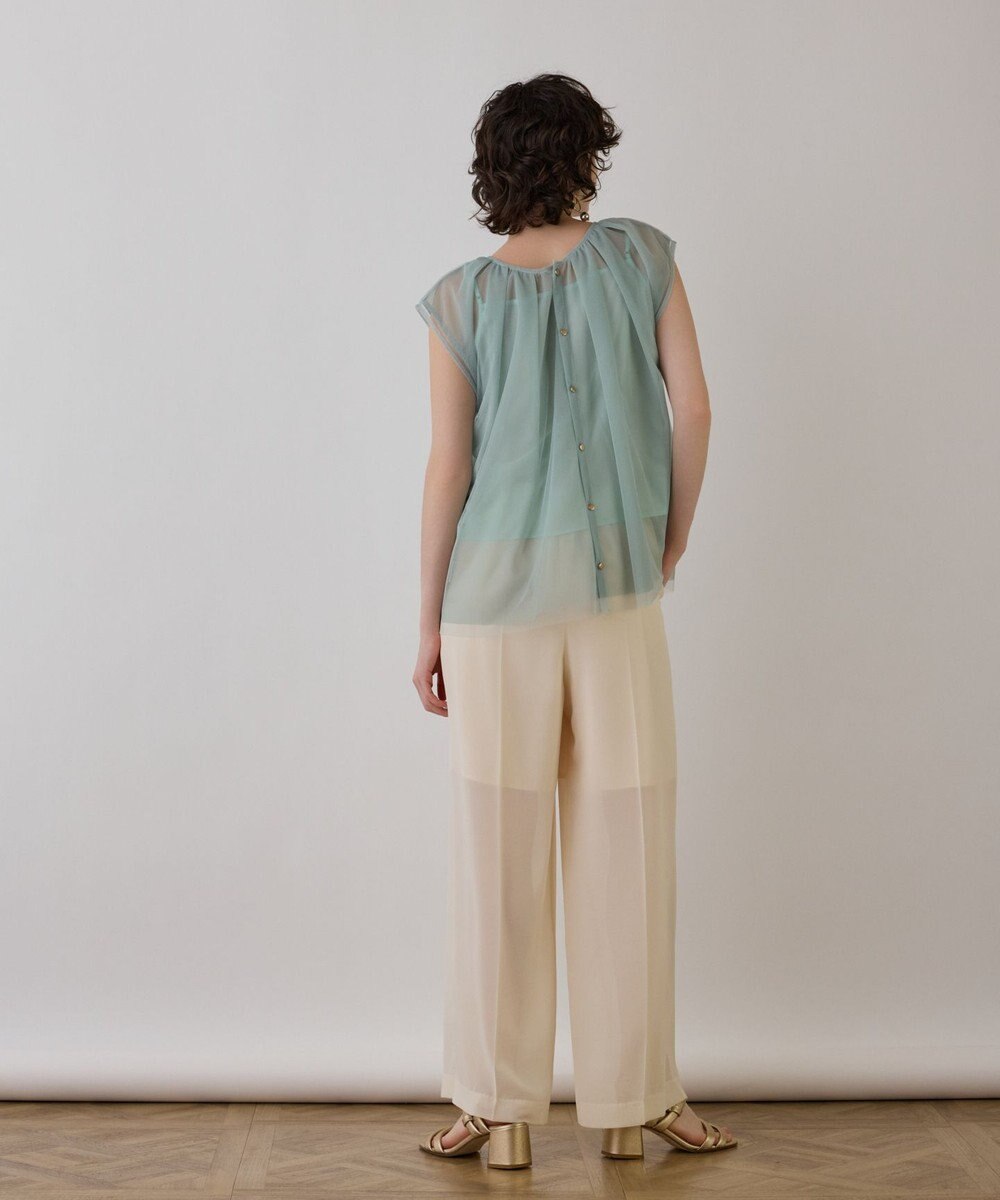 GRACE CONTINENTAL チュールタックノースリーブ 