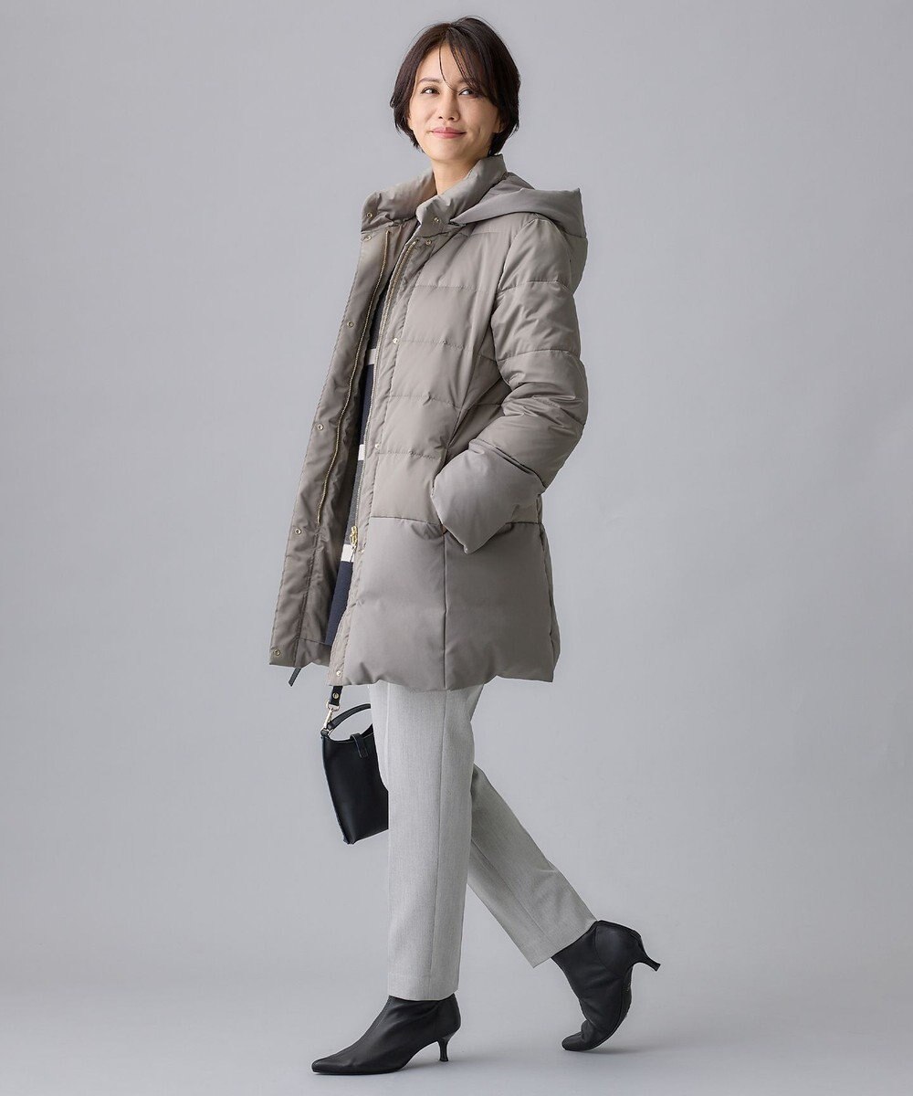 自由区 【撥水加工・洗える】TRギャバ裏起毛テーパード パンツ 