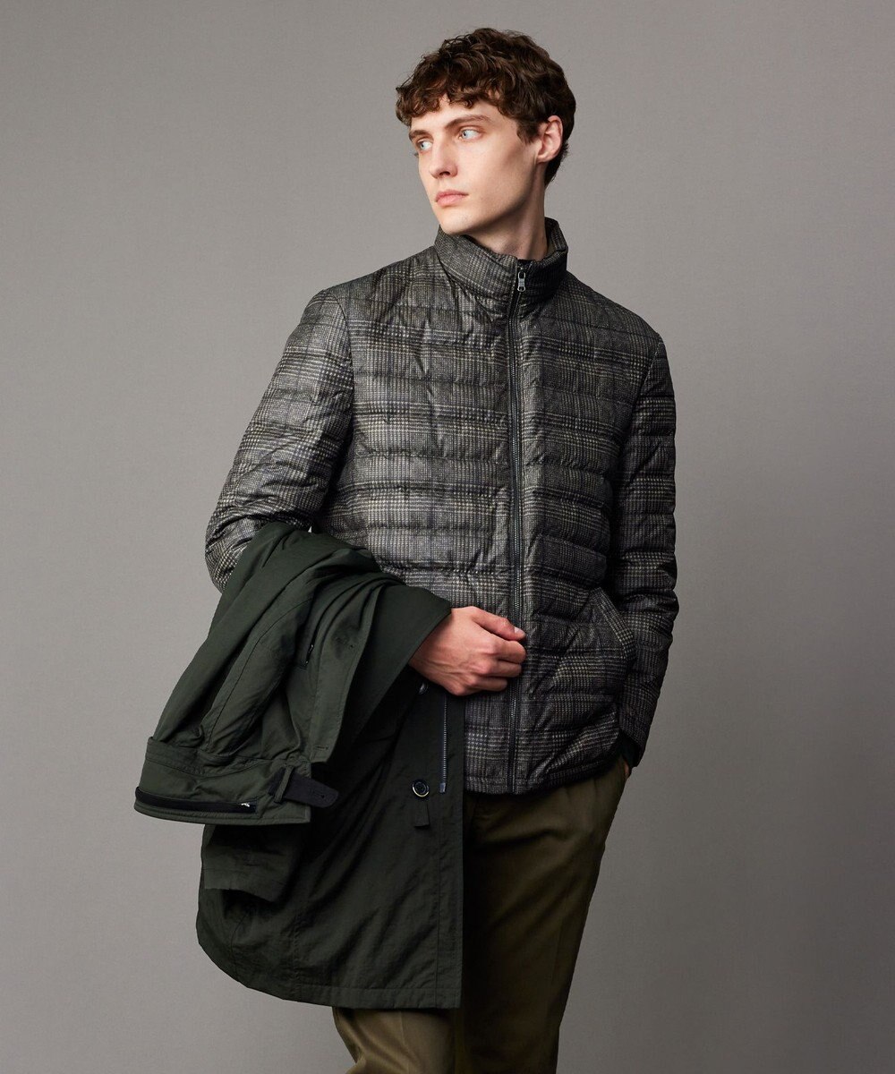 JOSEPH ABBOUD 【3WAY/撥水/INフード/ダウンライナー付】3ハイカウントツイル×パウダータフタ ダウン コート 