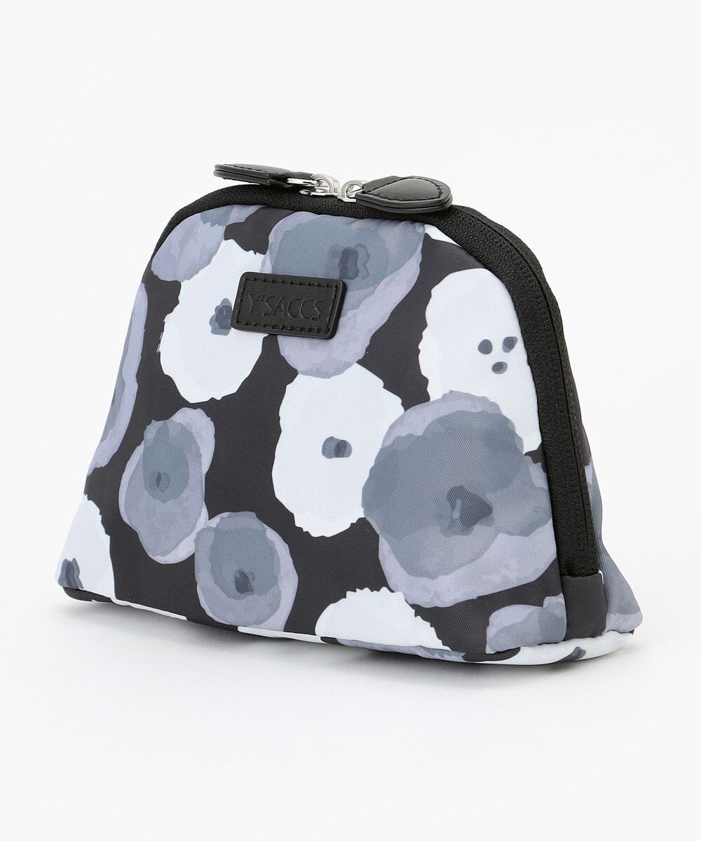 Y'SACCS 総柄プリントハーフムーンポーチ 