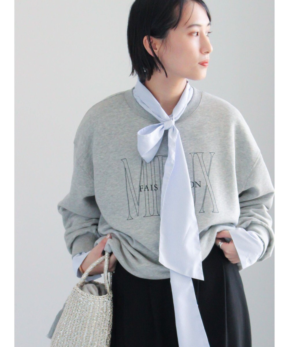 Te chichi 裏毛ロゴプリントスウェット 