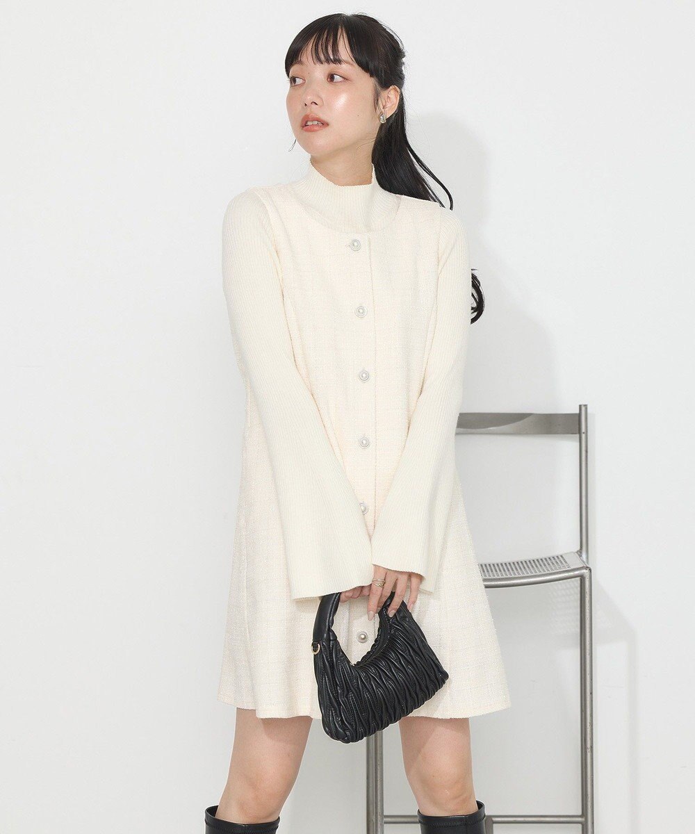 earth music&ecology ツイードミニワンピース 