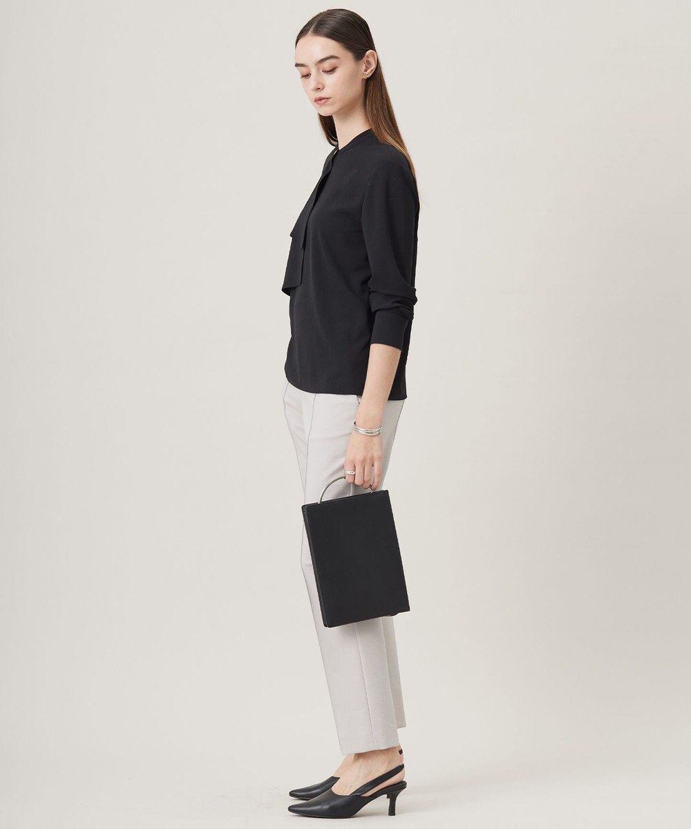 ICB L 【洗える】ストレッチジョーゼット ラッフルデザインブラウス 