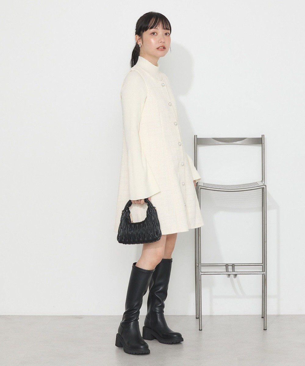 earth music&ecology ツイードミニワンピース 