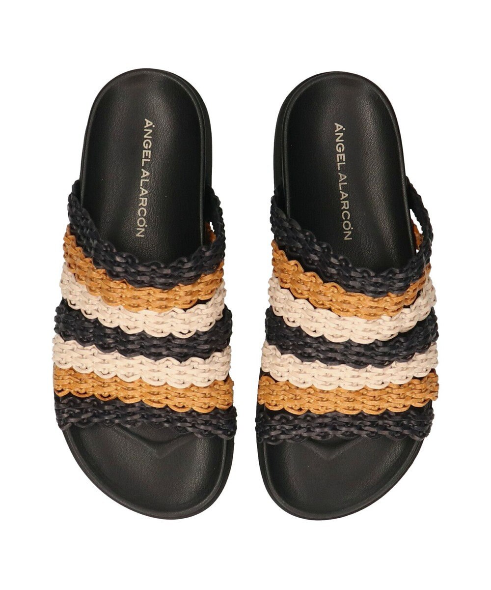 INTER-CHAUSSURES 【ANGEL ALARCON】フットベッドラフィアサンダル 