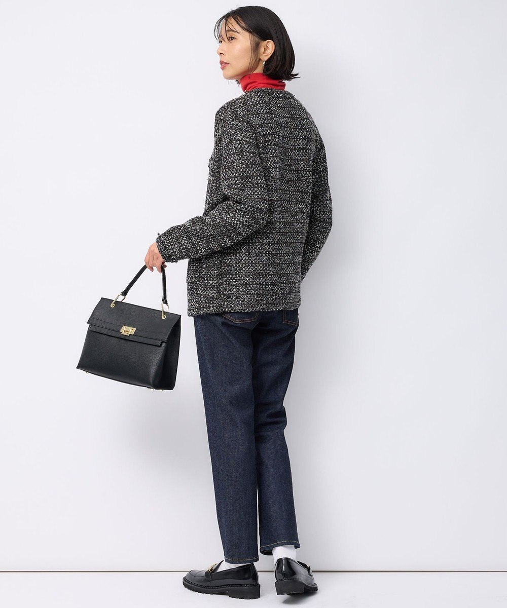 23区 L ファンシーツイード ニットジャケット 