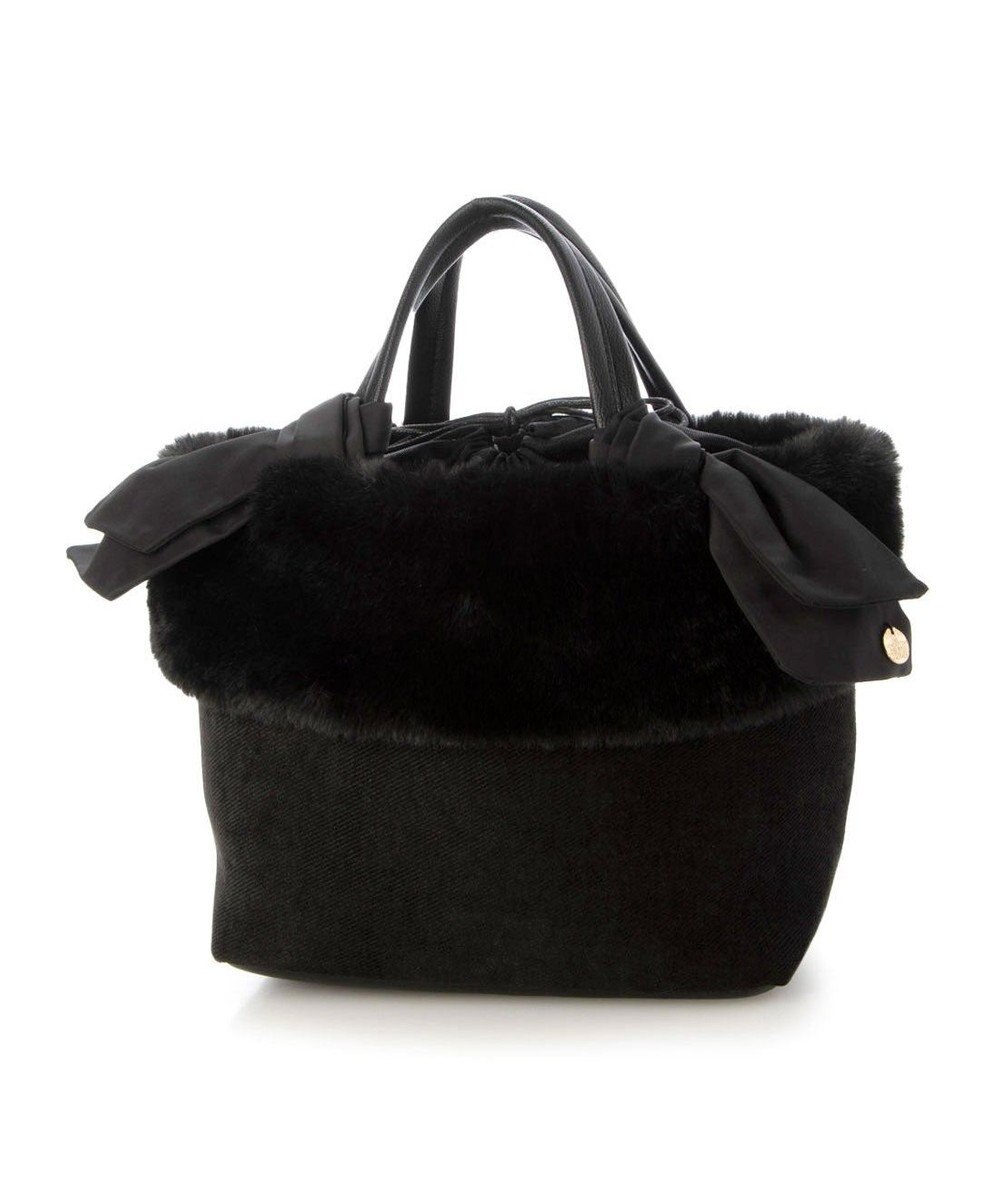 UNBILLION カシュカシュ cachecache / エコファーコンビリボントートバッグ 