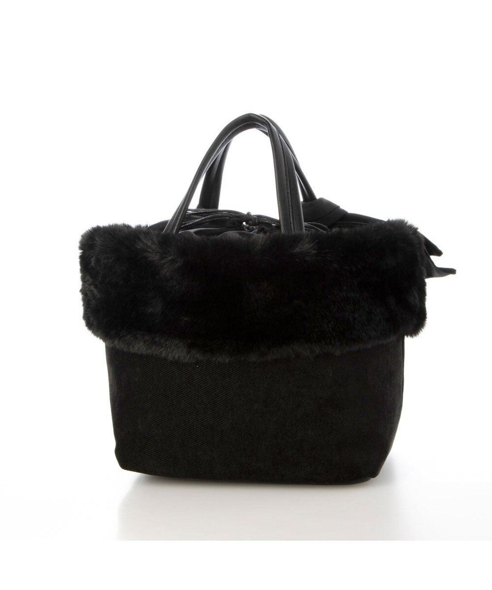 UNBILLION カシュカシュ cachecache / エコファーコンビリボントートバッグ 