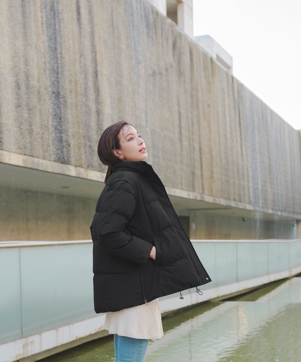 Tiaclasse 【安田美沙子さん着用・4way】ストレッチタフタショートダウン 