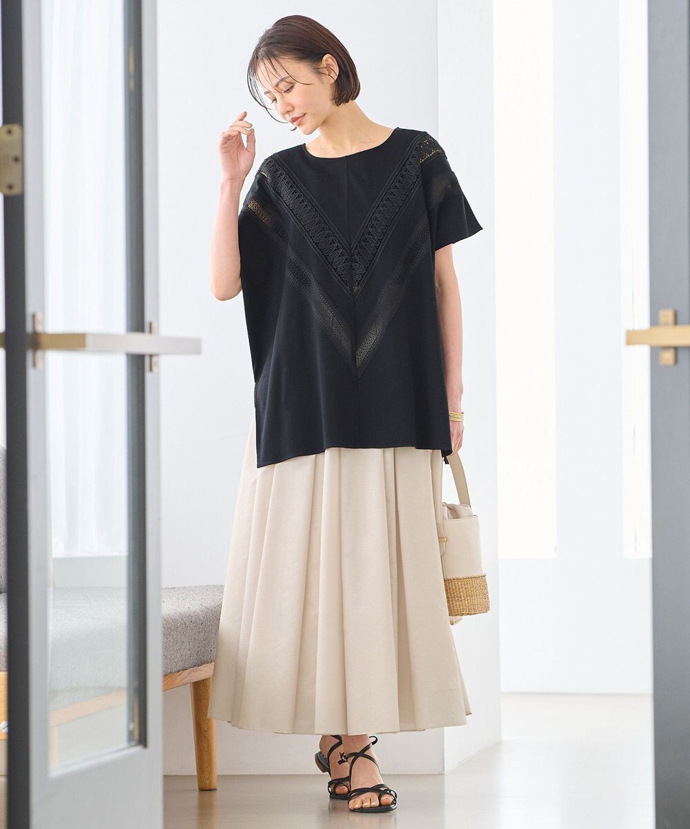 自由区 【洗える・XSサイズあり】シアーシャイニー スカート 