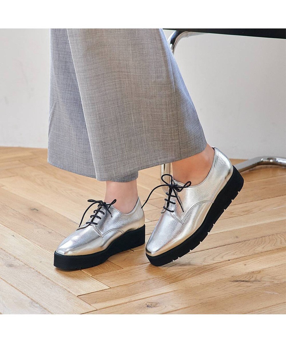 MODE ET JACOMO <carino>【レイン対応】レースアッププラットフォーム 