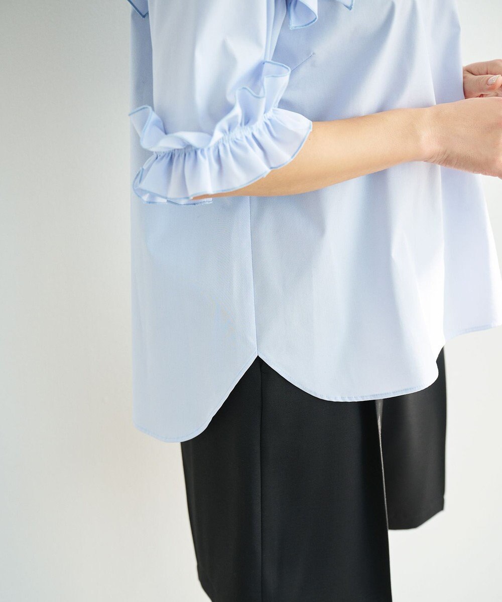 #Newans ロマンティックフリルディテールシャツ 