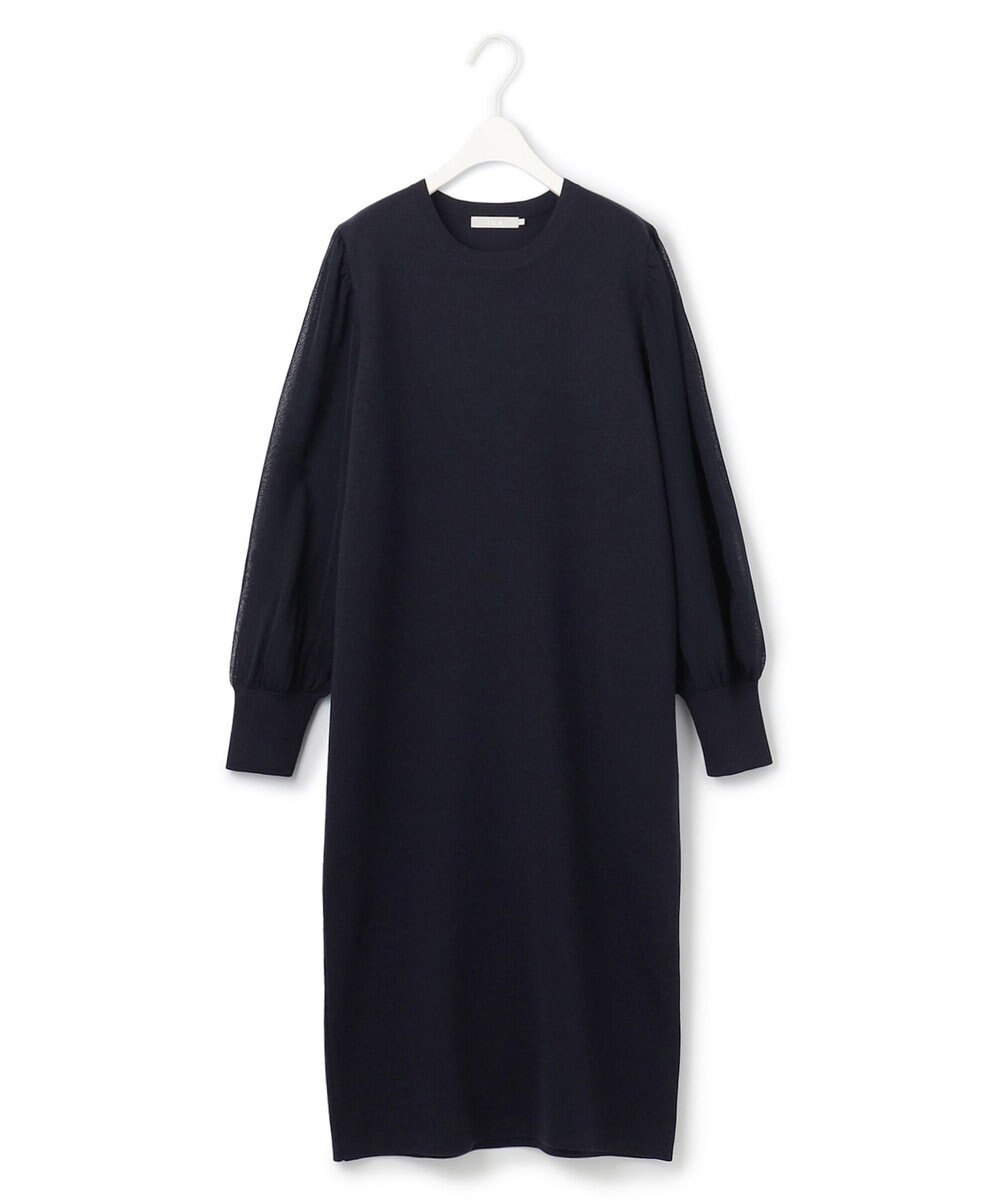 ICB L 【洗える】ウールブレンドスムース ニットワンピース 