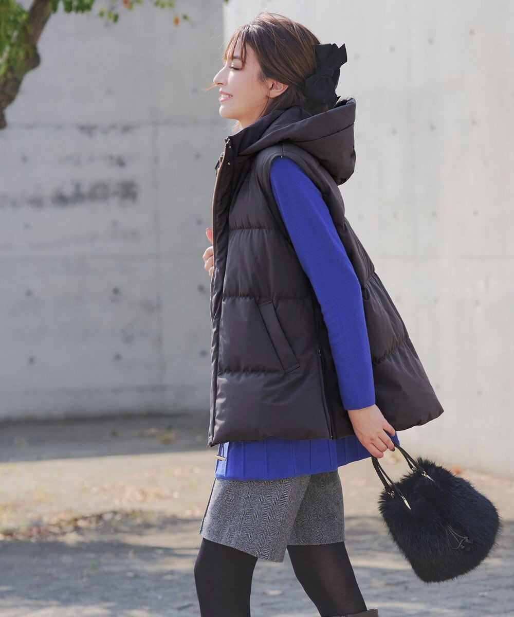 Tiaclasse 【安田美沙子さん着用・4way】ストレッチタフタショートダウン 