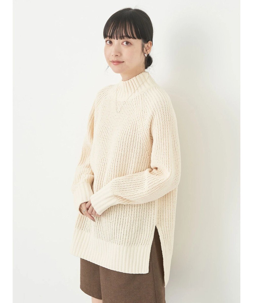 earth music&ecology マットベロアモールチュニック 