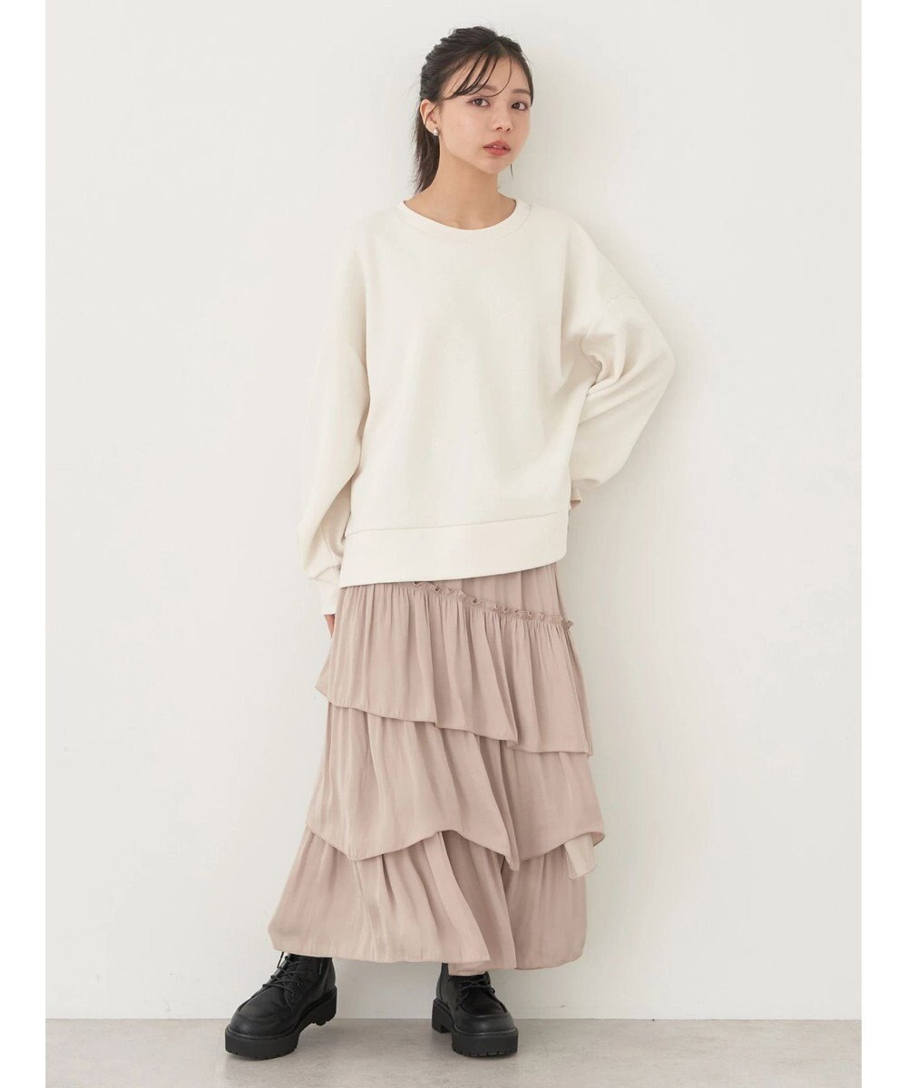 earth music&ecology サイドボタンダンボールプルオーバー 