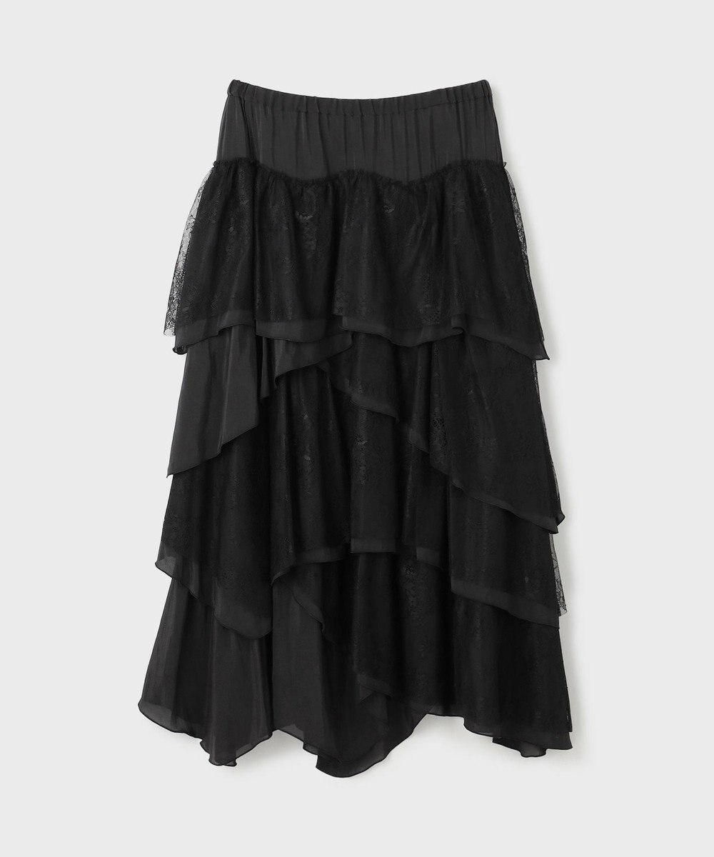 GRACE CONTINENTAL レースコンビティアードスカート 