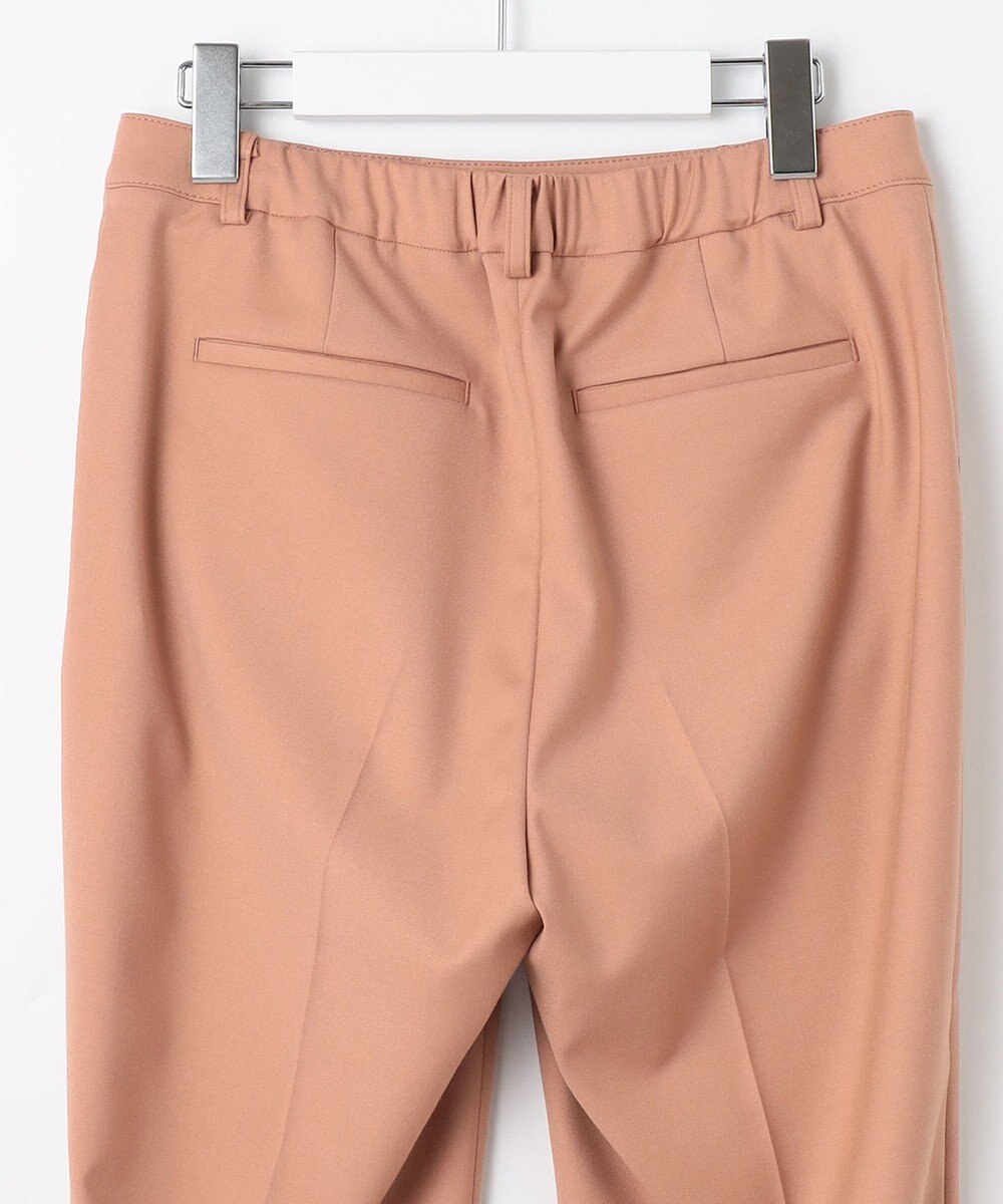 J.PRESS LADIES 【洗える】ポリエステルレーヨンマイクロギャバストレッチ テーパード パンツ 