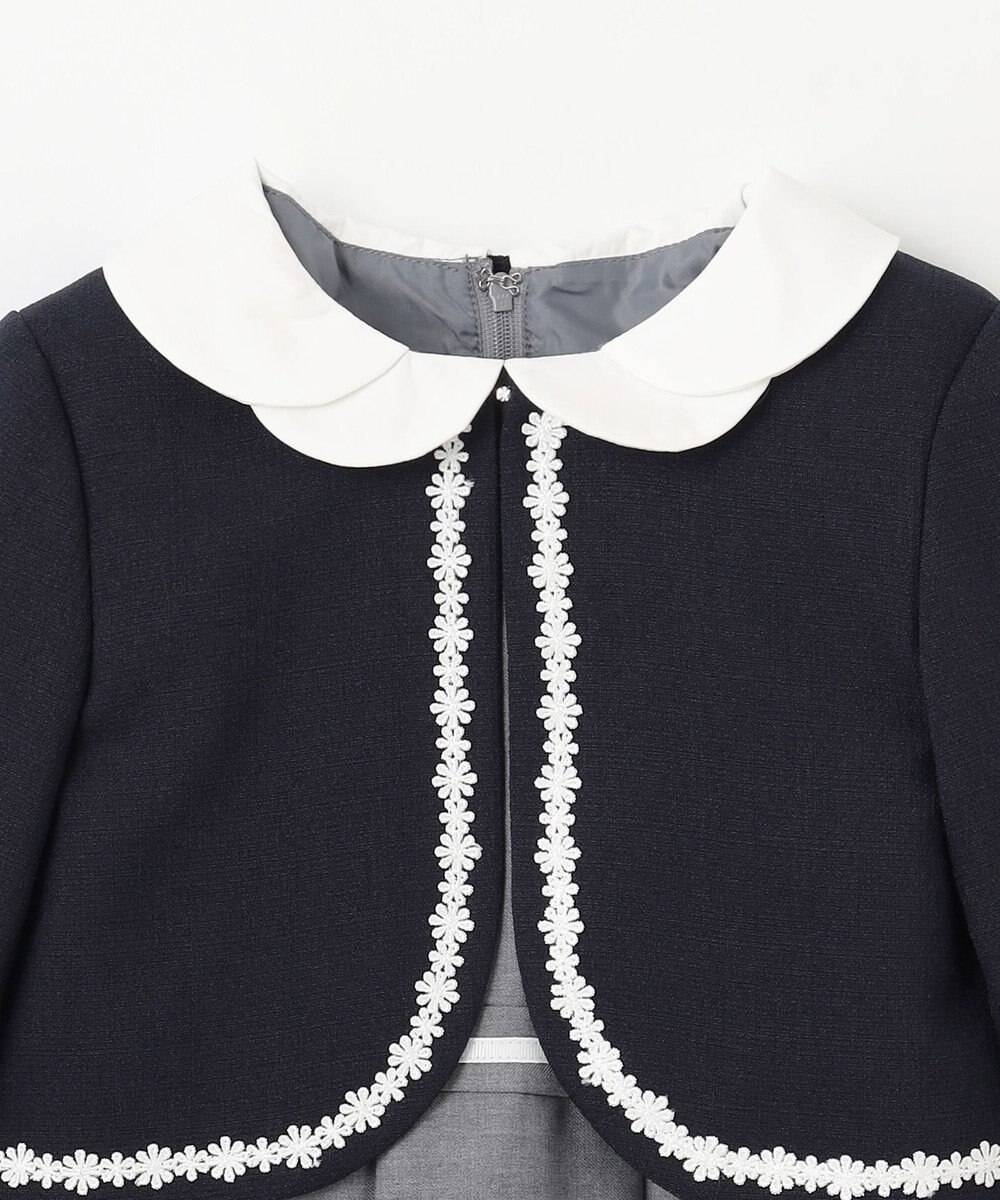 ANY KIDS 【2点セット】ジャケット＋裾刺繍ワンピース 