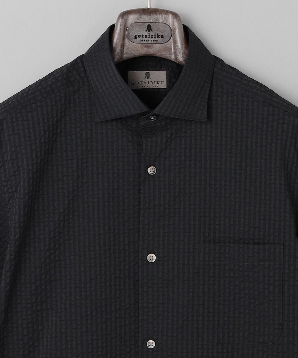 GOTAIRIKU リラックスシルエット【高通気性/吸水速乾】ドッツエアー クールマックスサッカーシャツ 