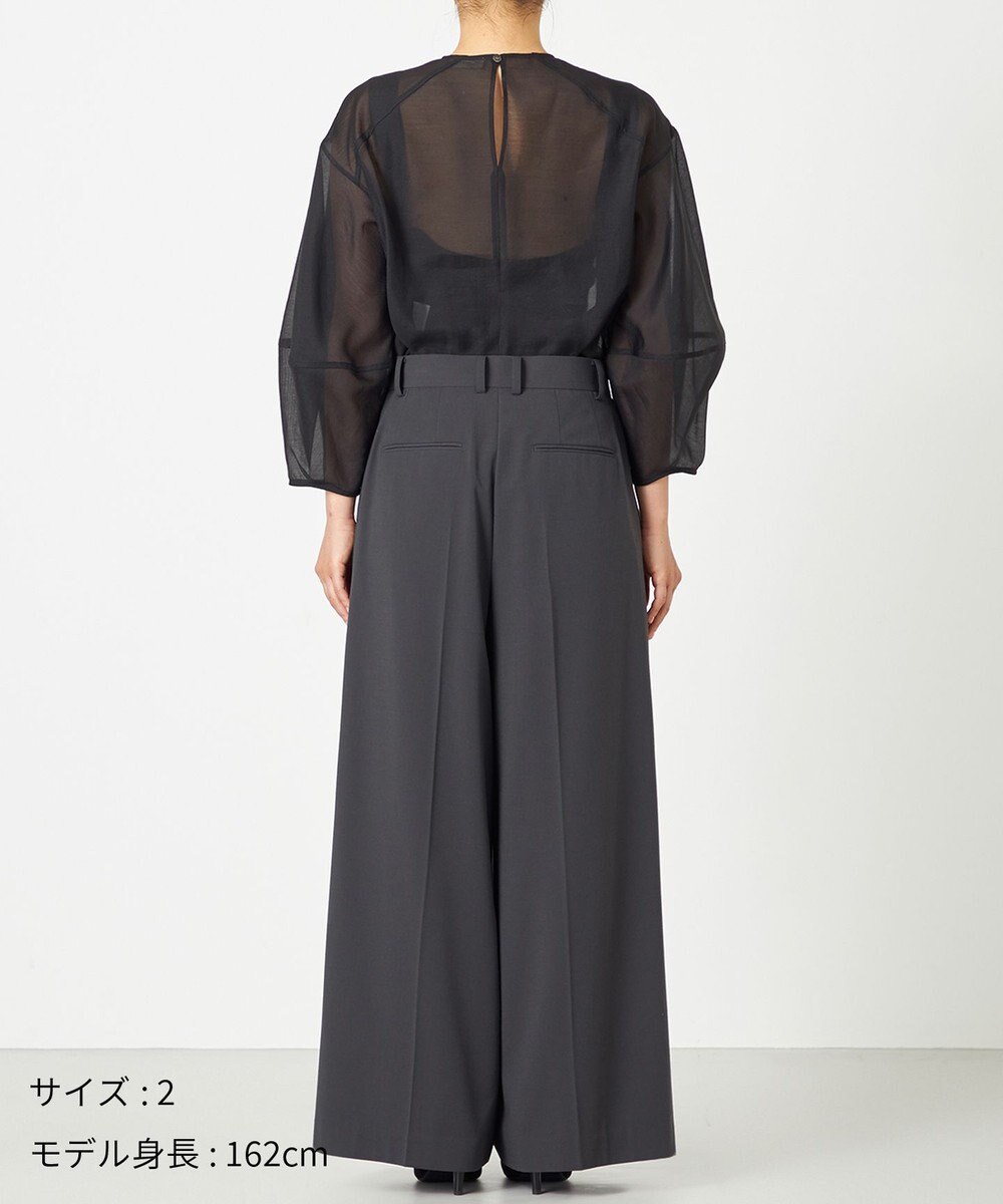 NAVE 【Nave・洗える】スパントロ ワイドラップパンツ 