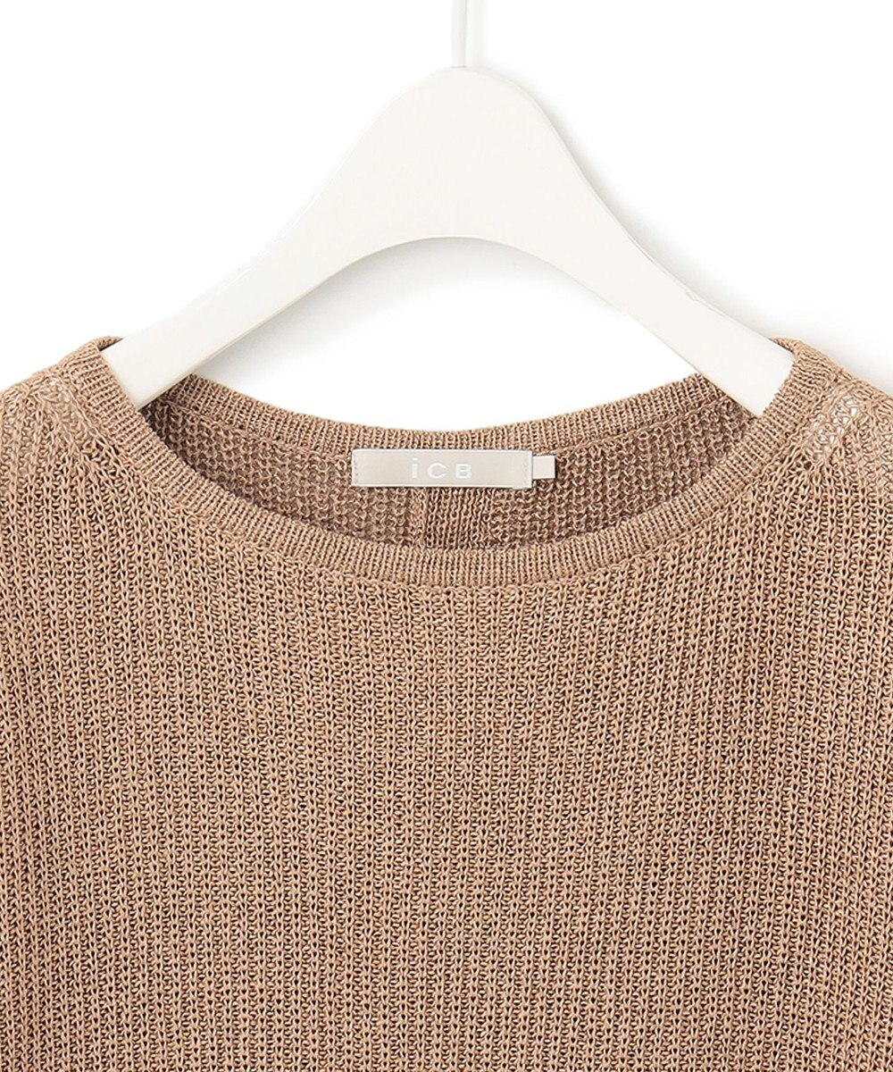 ICB 【WEB限定カラーあり・洗える】ペーパーブレンドシャインニット プルオーバー 