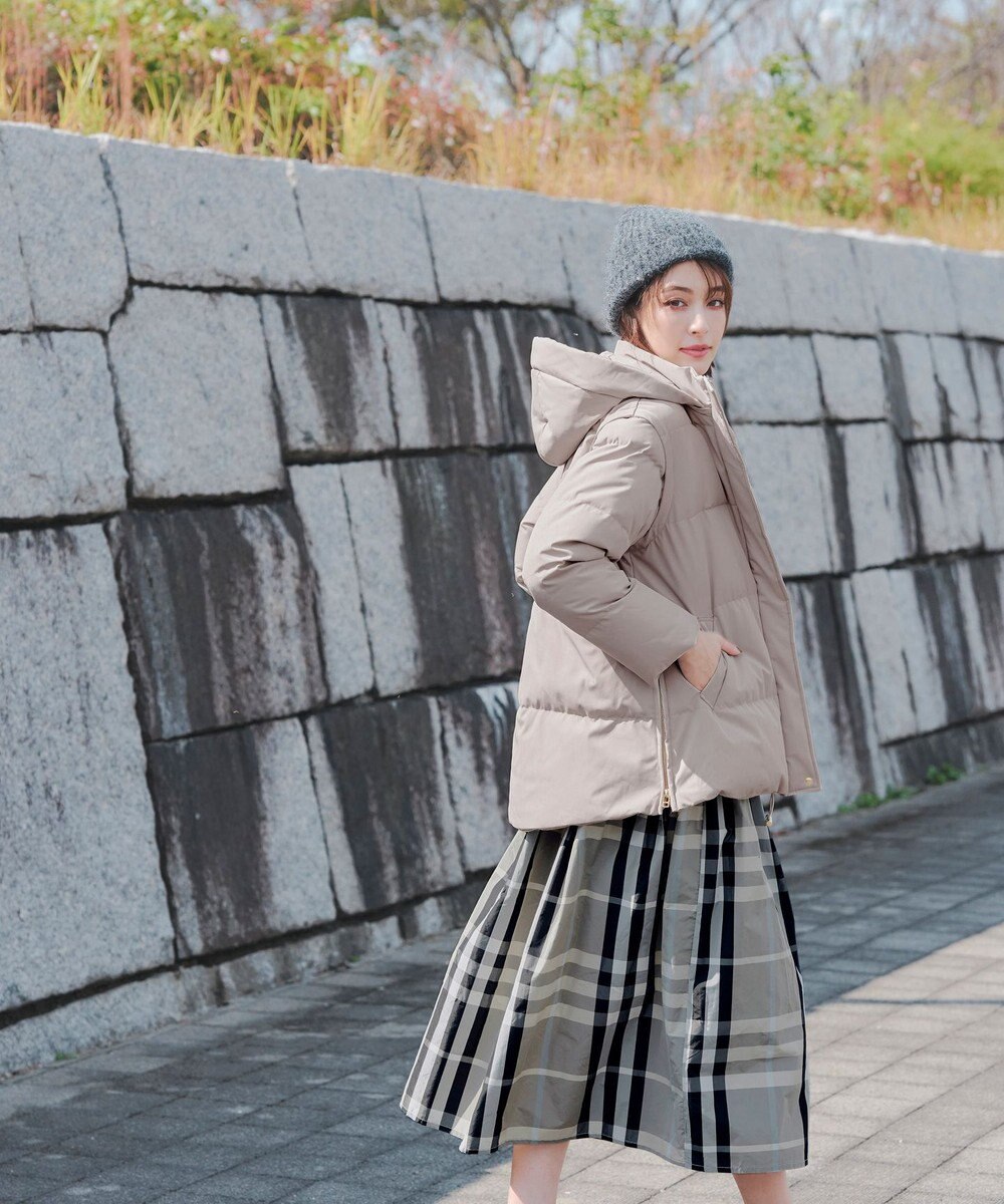 Tiaclasse 【安田美沙子さん着用・4way】ストレッチタフタショートダウン 