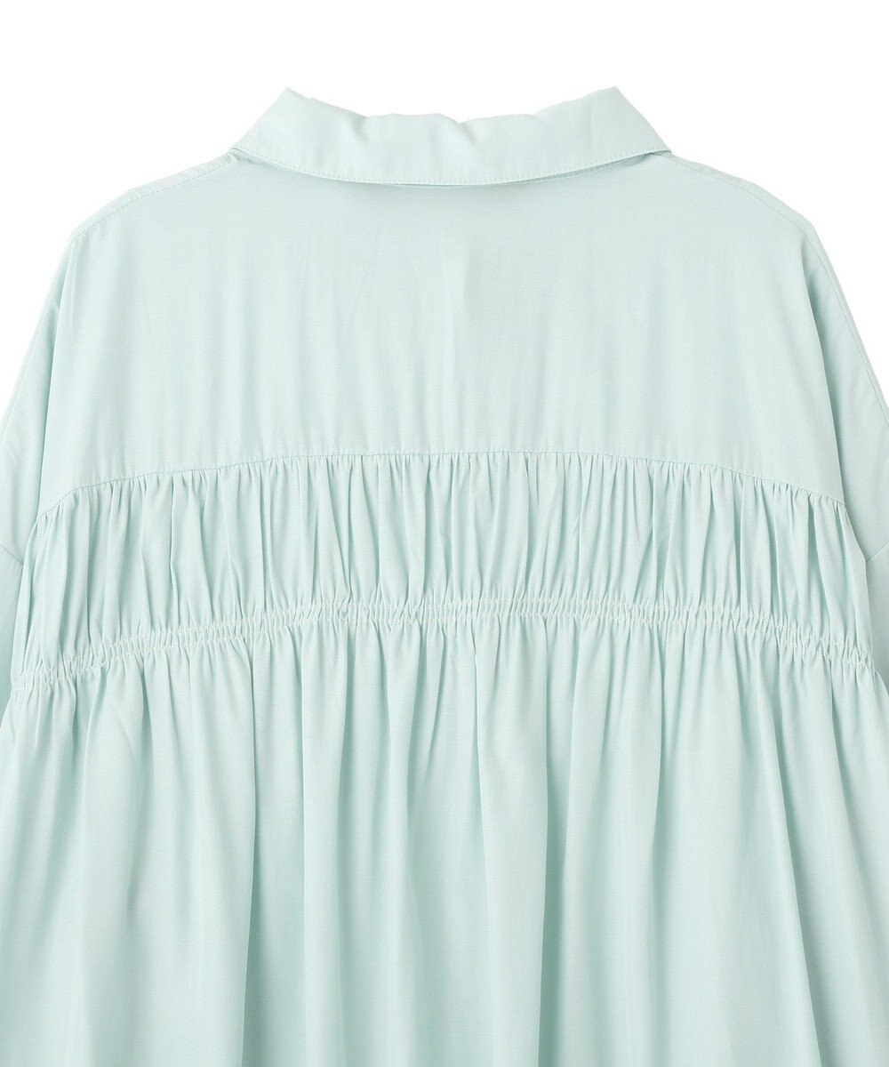 YECCA VECCA バックギャザーロングシャツ 