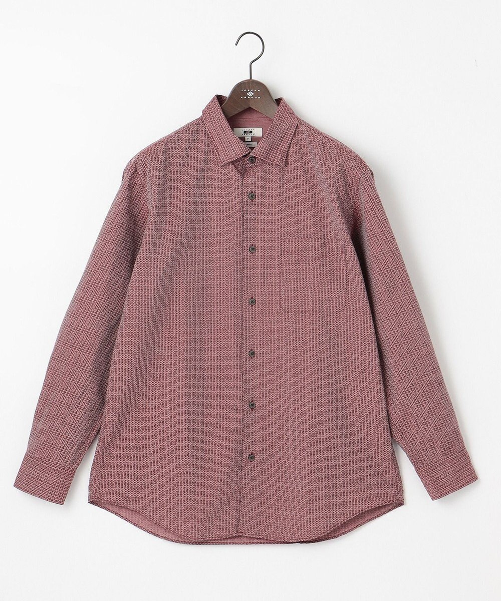 JOSEPH ABBOUD 【キングサイズ・オーガニックコットン】リヨセルリネンプリント シャツ 