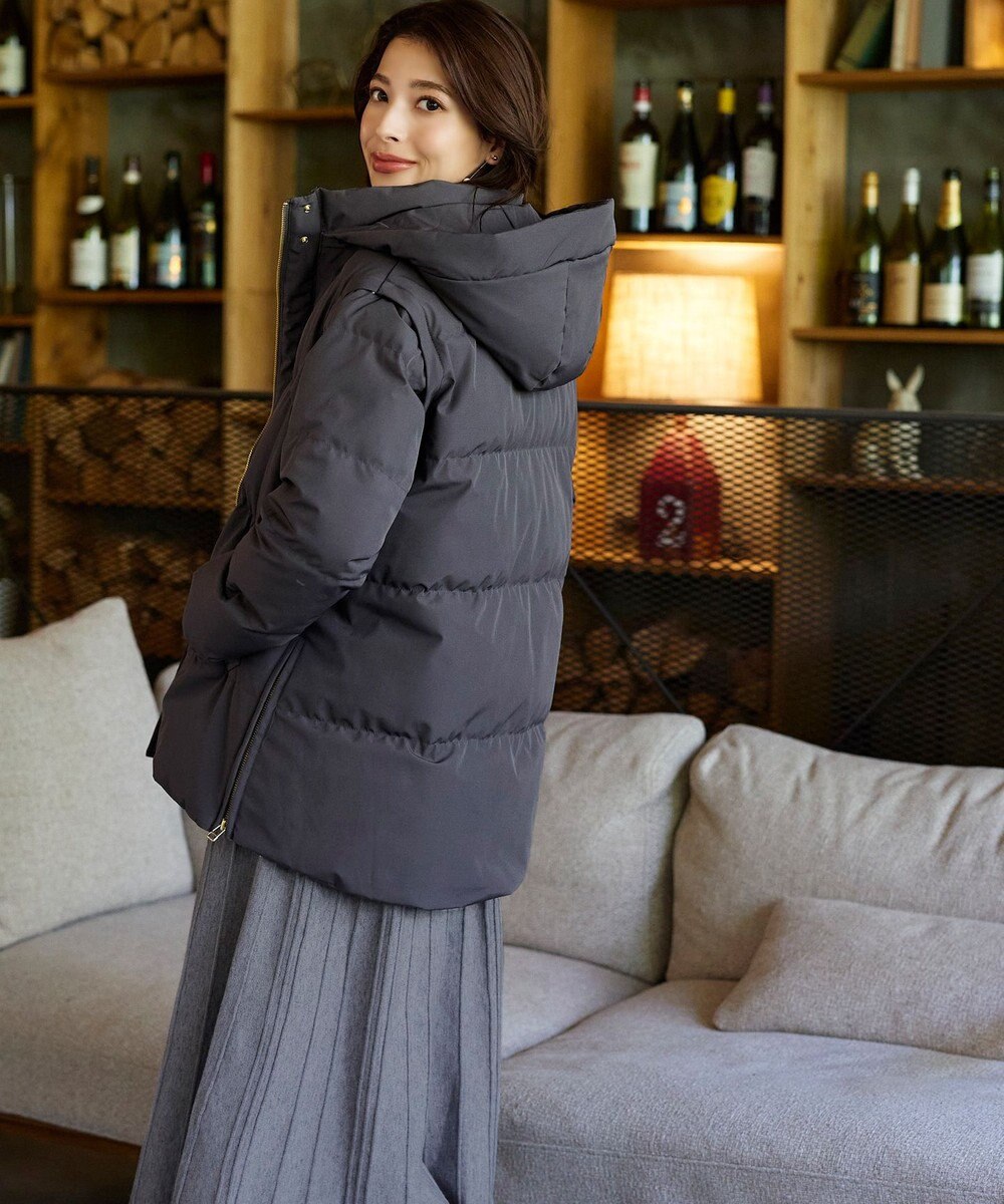 Tiaclasse 【安田美沙子さん着用・4way】ストレッチタフタショートダウン 