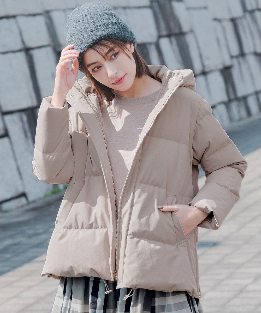 Tiaclasse 【安田美沙子さん着用・4way】ストレッチタフタショートダウン 