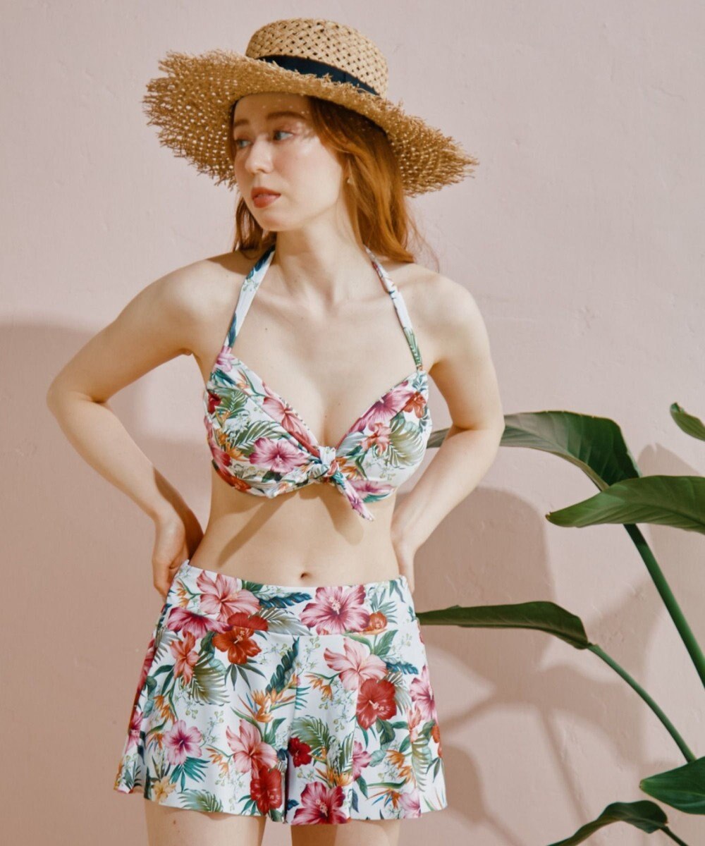 San-ai Resort（三愛水着楽園） 【新色ホワイト＆パープル入荷】４点セット水着　9M・11L【San-ai Resort（サンアイリゾート）】 