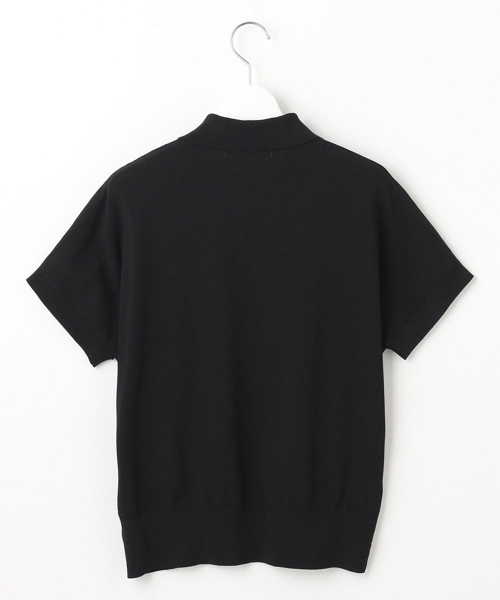 23区 L 【洗える】レーヨンポリエステルストレッチ フレンチスリーブ ポロニット 