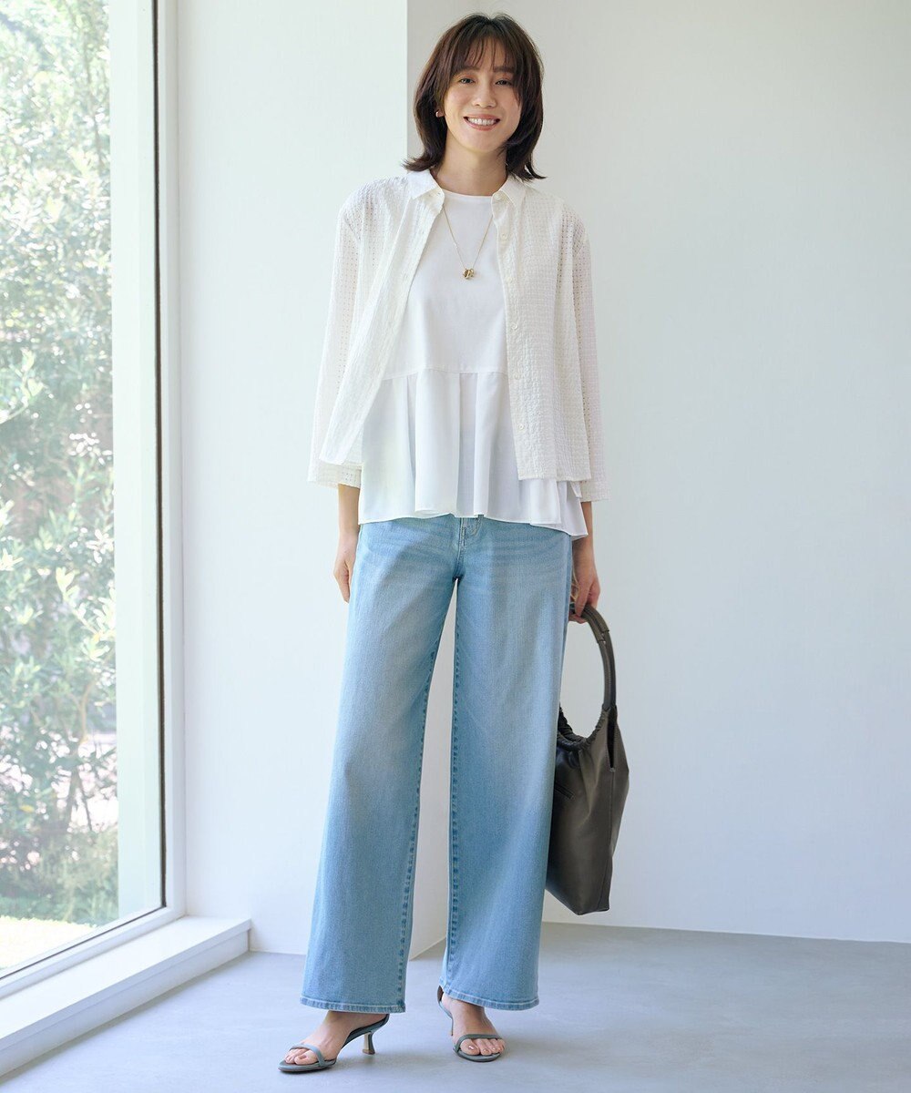 J.PRESS LADIES 【洗える・吸水速乾】トリオシアーチェック シャツ 