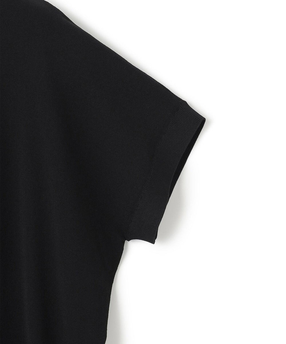 23区 L 【洗える】レーヨンポリエステルストレッチ フレンチスリーブ ポロニット 